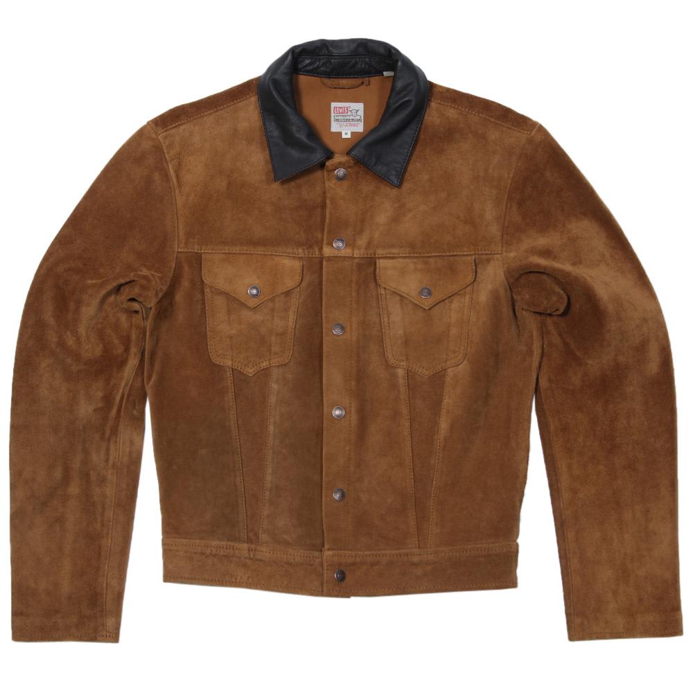 levis vintage suede trucker jacket