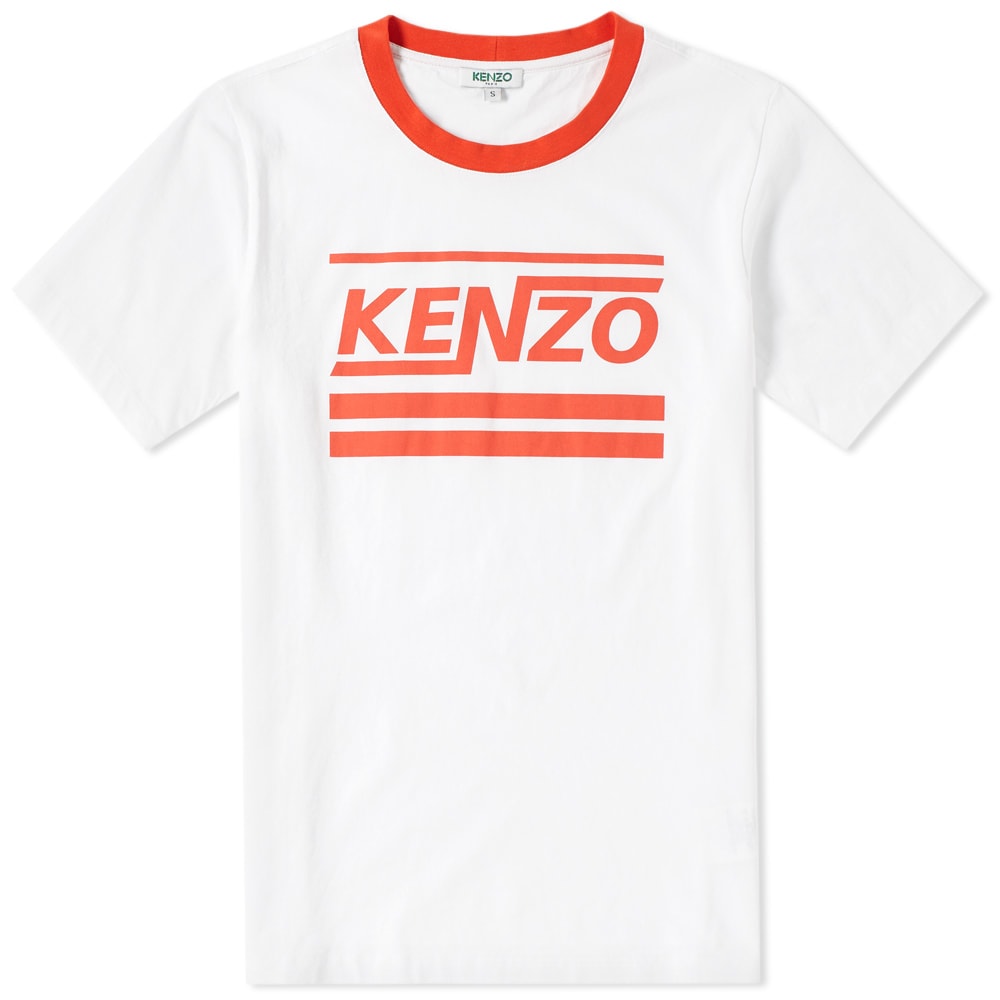 Kenzo Distorted Logo Tee White Red | END.