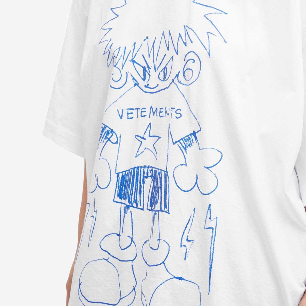 Tシャツ・カットソー Vetements UE64TR340W SCRIBBLED TEEN T-shirt Buy Vetements Scribbled Teen T-Shirt 'White' - UE64TR340W