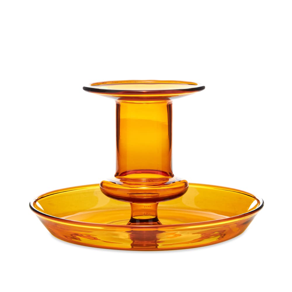 HAY Flare Candle Holder Amber END.