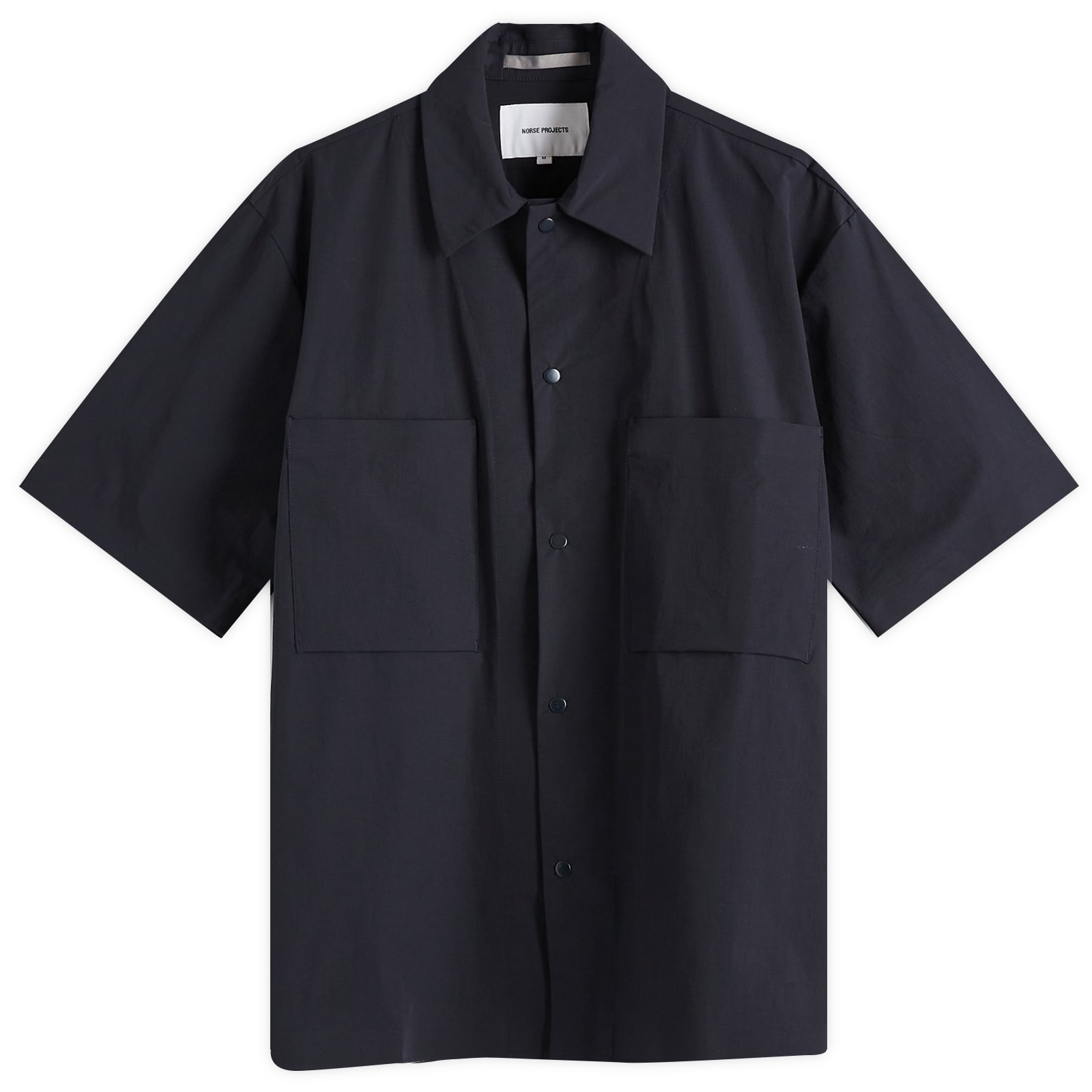 Norse Projects Men's Dark Navy Hermann Travel Light Short Sleeve Shirt