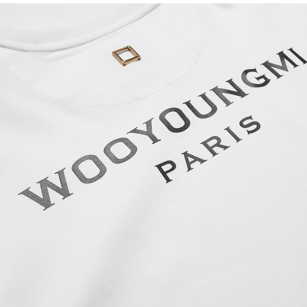Wooyoungmi Long Sleeve Back Logo Tee White | AspennigeriaShops