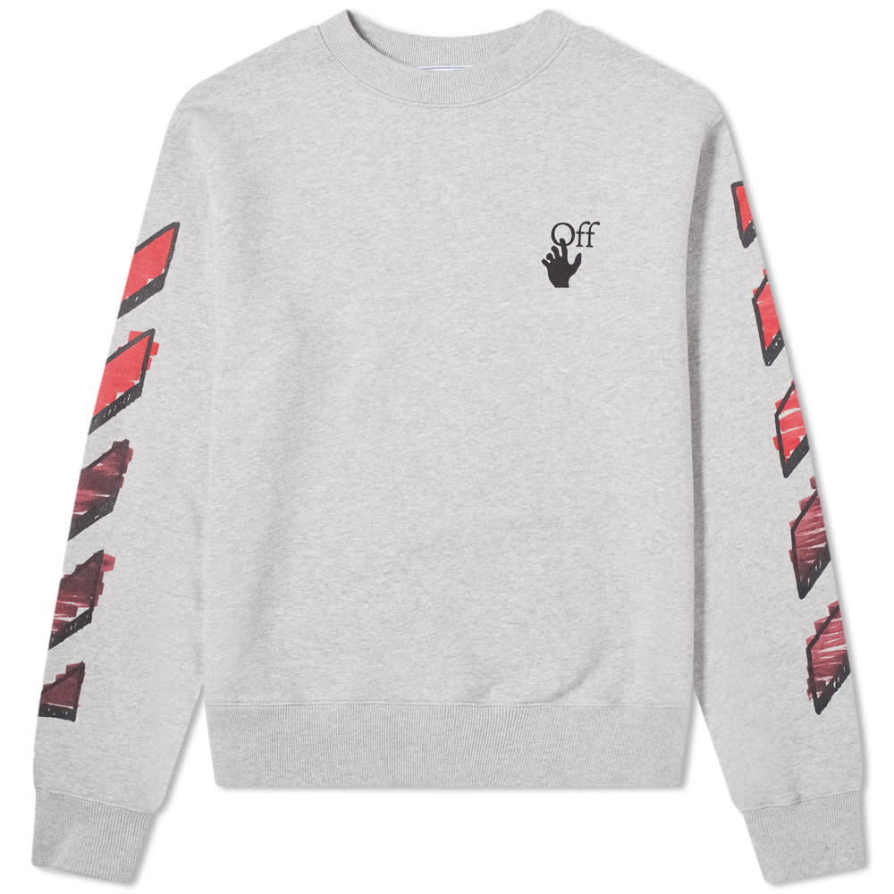 off white jumper red