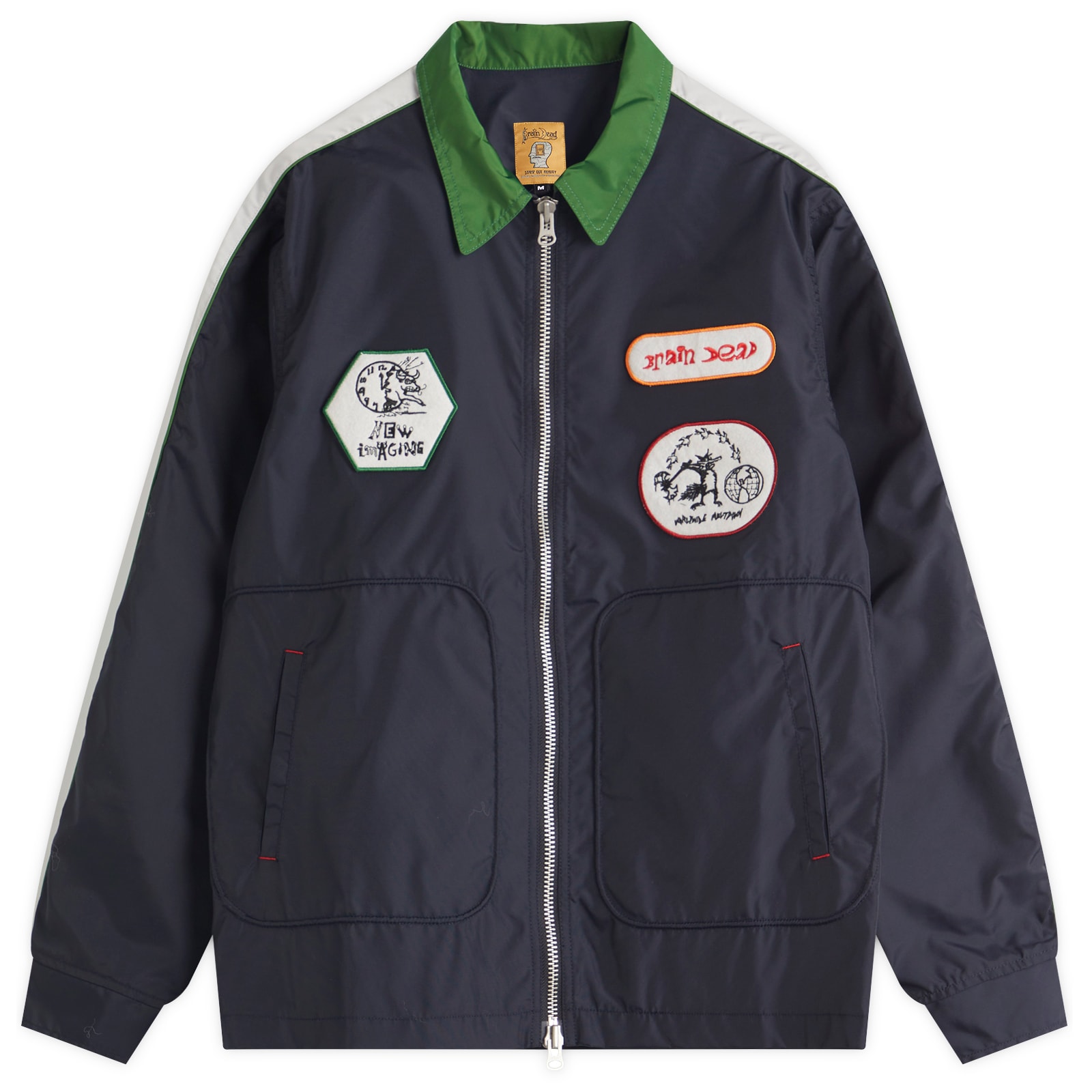 関税送料込♪BRAIN DEAD/MELTDOWN RACING JACKET Brain Dead Meltdown Racing Jacket Navy | END. (US)