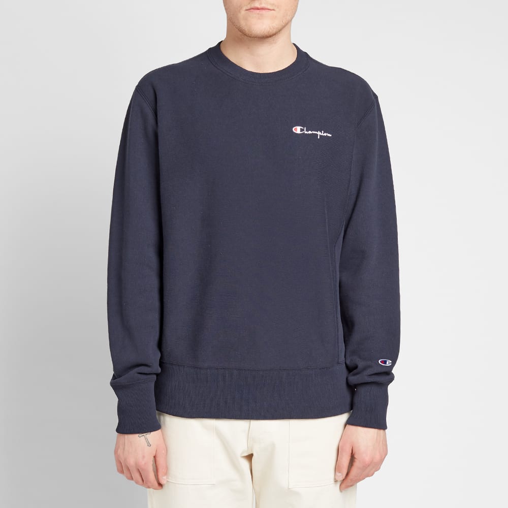 script logo back reverse weave sweatshirt
