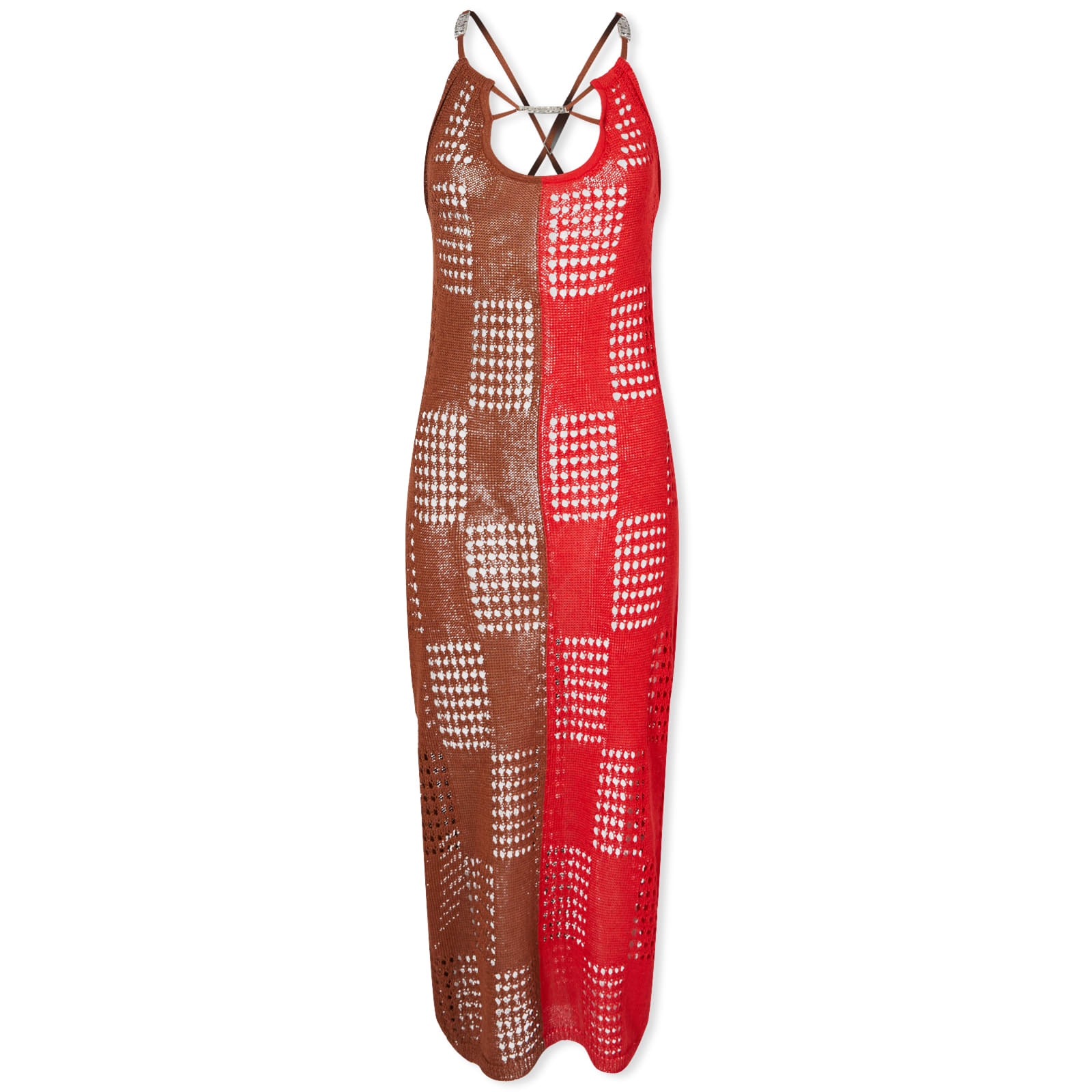 Andersson Bell Keira Crochet Knit Dress Red END.