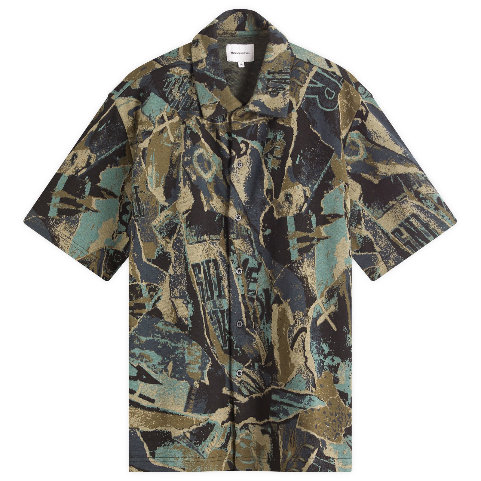 thisisneverthat Jacquard Pattern Shortsleeve Shirt Black