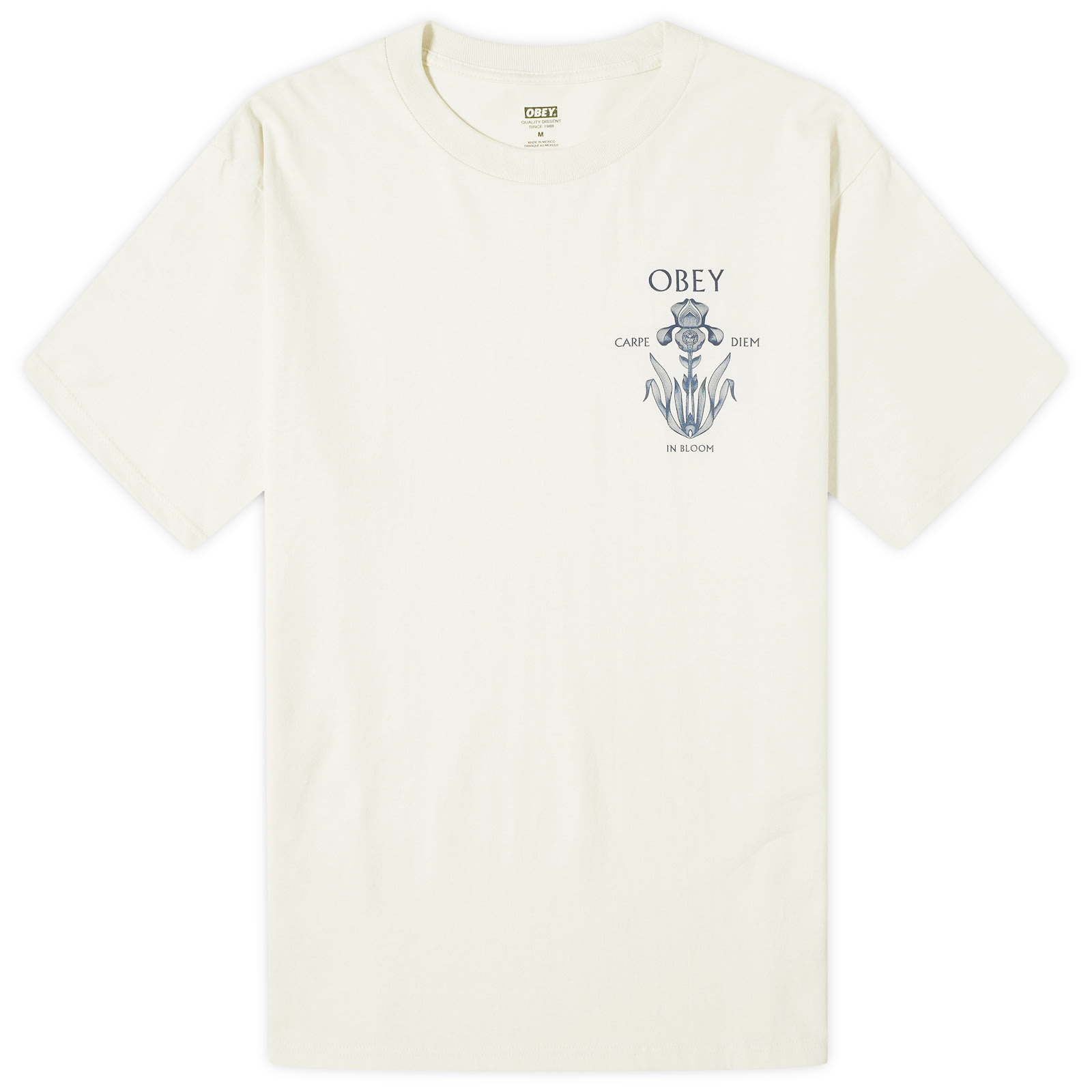 Obey Men’s Iris In Bloom T-Shirt Cream