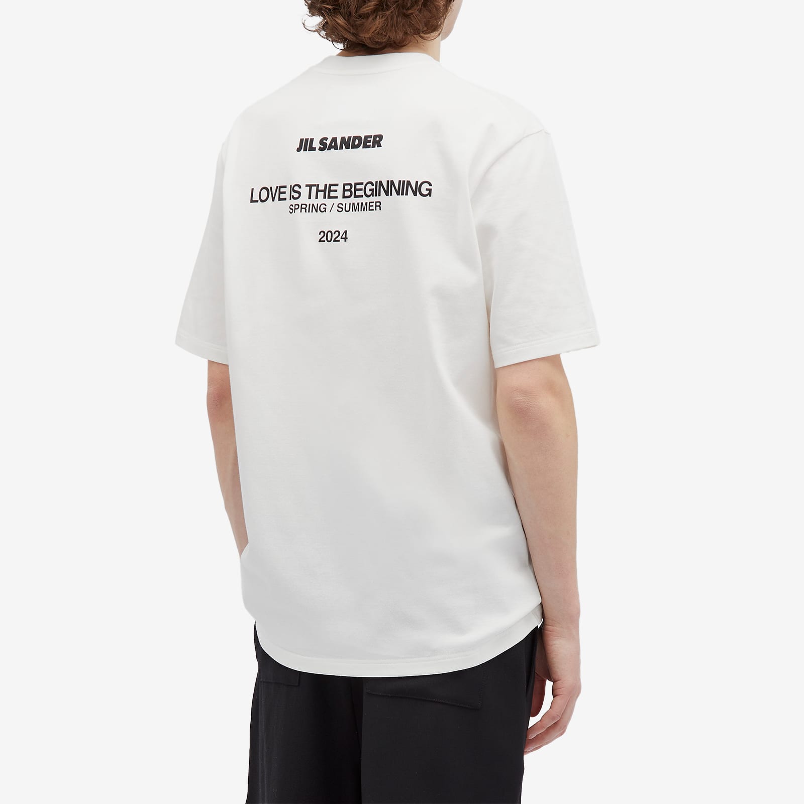 Tシャツ・カットソー Jil Sander SS24 T-SHIRT (J21GC0161.J46219 104 COCONUT) Love is The Beginning Crewneck T-Shirt - Coconut – Feature
