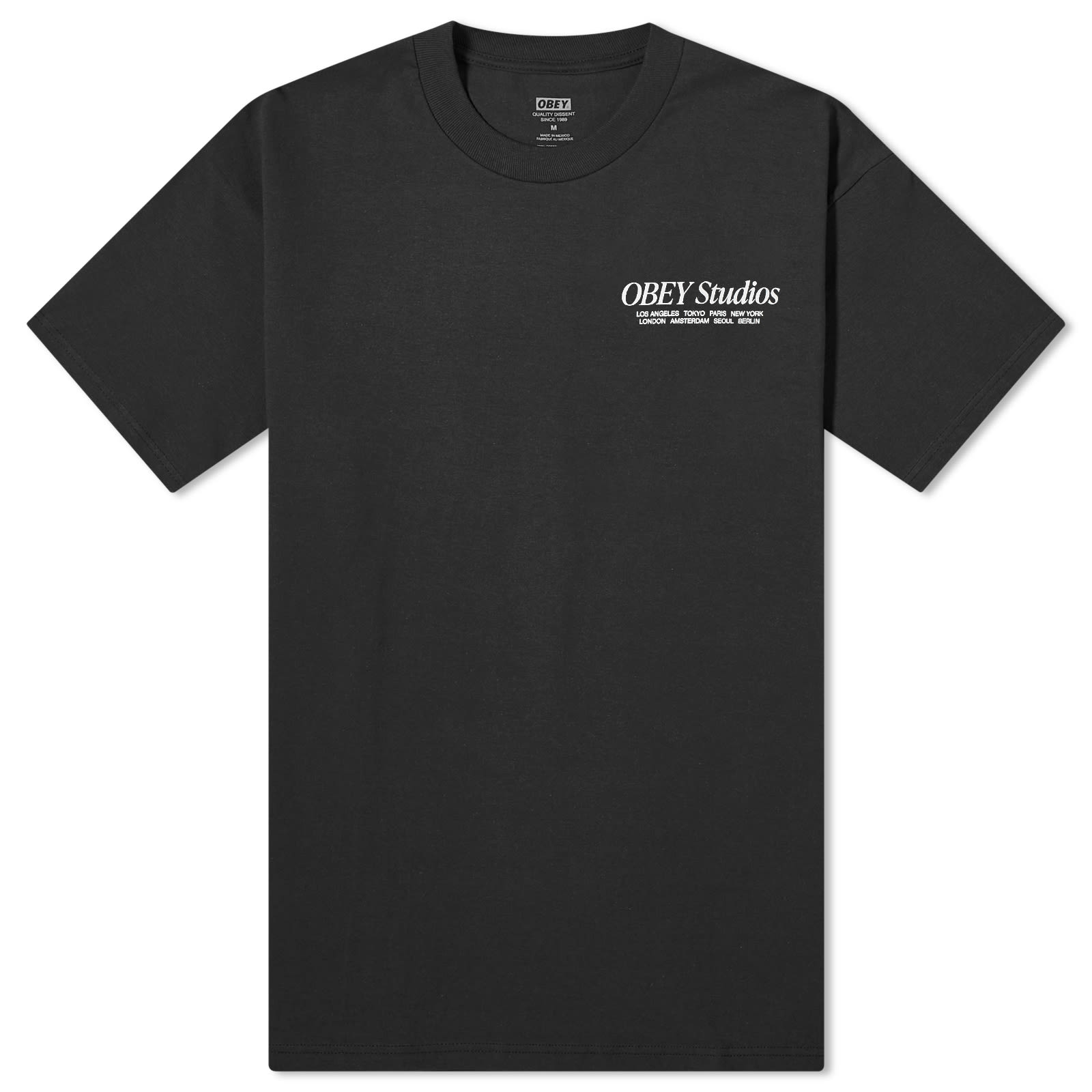 Tシャツ・カットソー OBEY Men T Shirts 25P165264061 BLK BLACK Obey Studios T-Shirt Black | END. (TW)