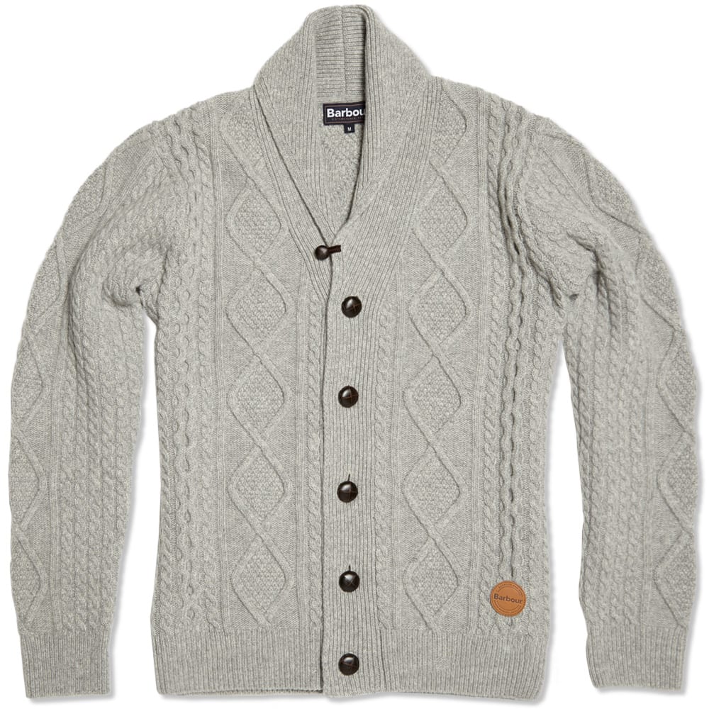 barbour shawl collar cardigan