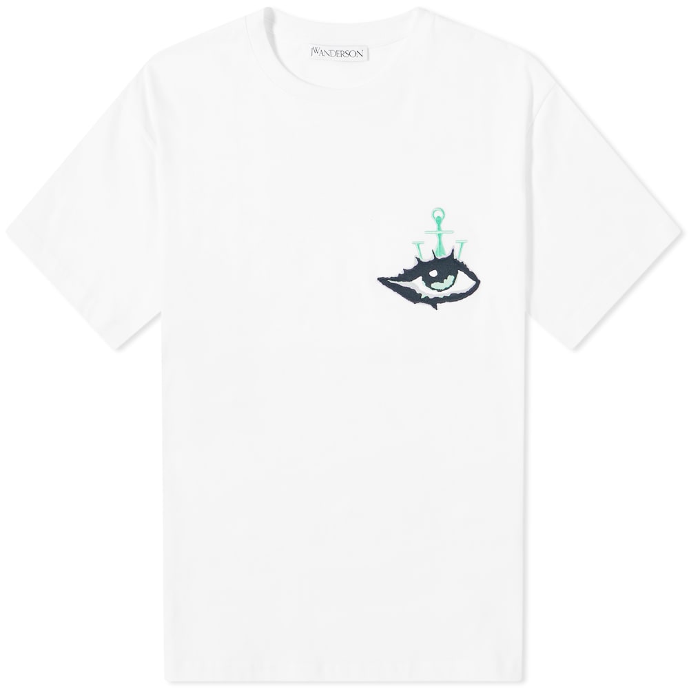 JW Anderson Eye Embroidered TShirt White END. (GB)