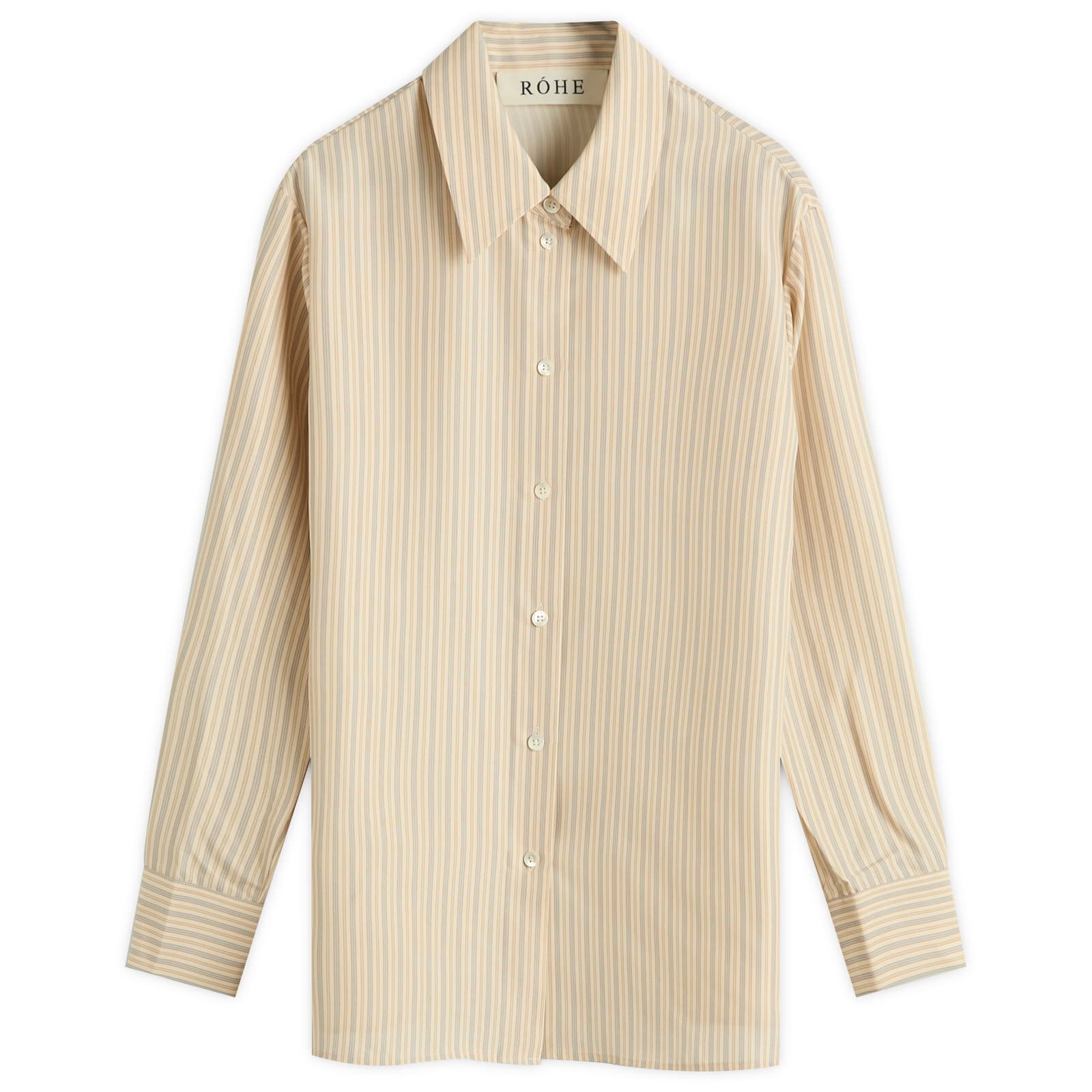 Róhe Women's Classic Stripe Silk Striped Shirt