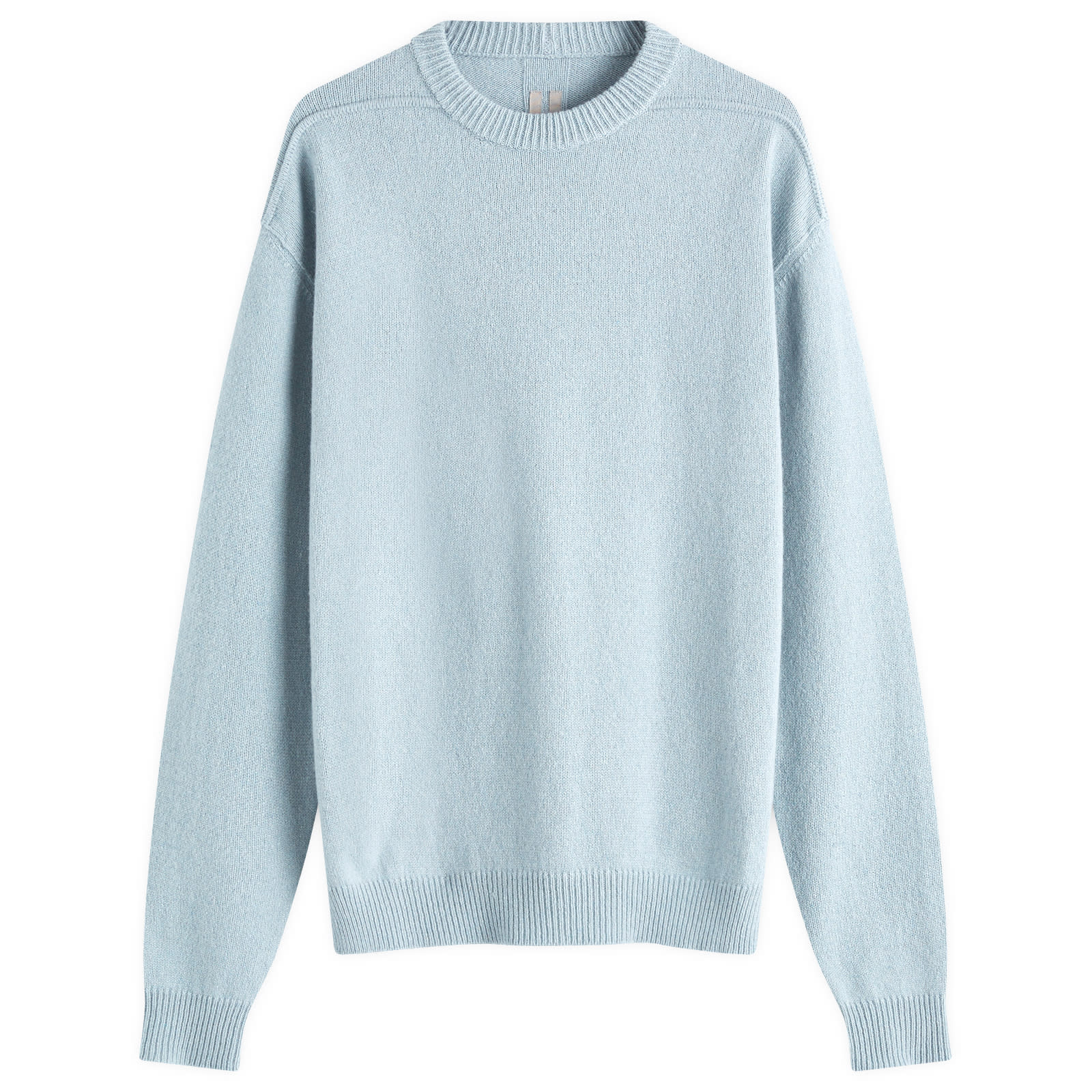 Rick Owens Women's Pale Blue Round Neck Knit Jumper