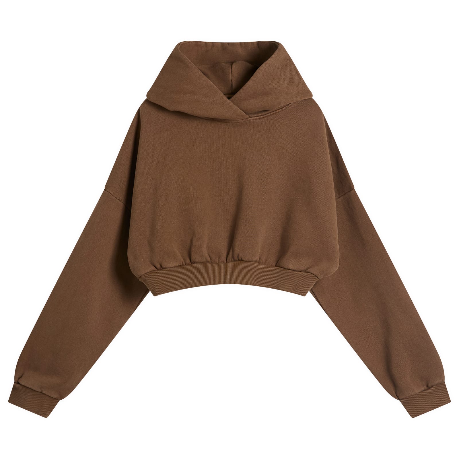 Entire Studios Women's Brunette Cropped Heavy Hoodie