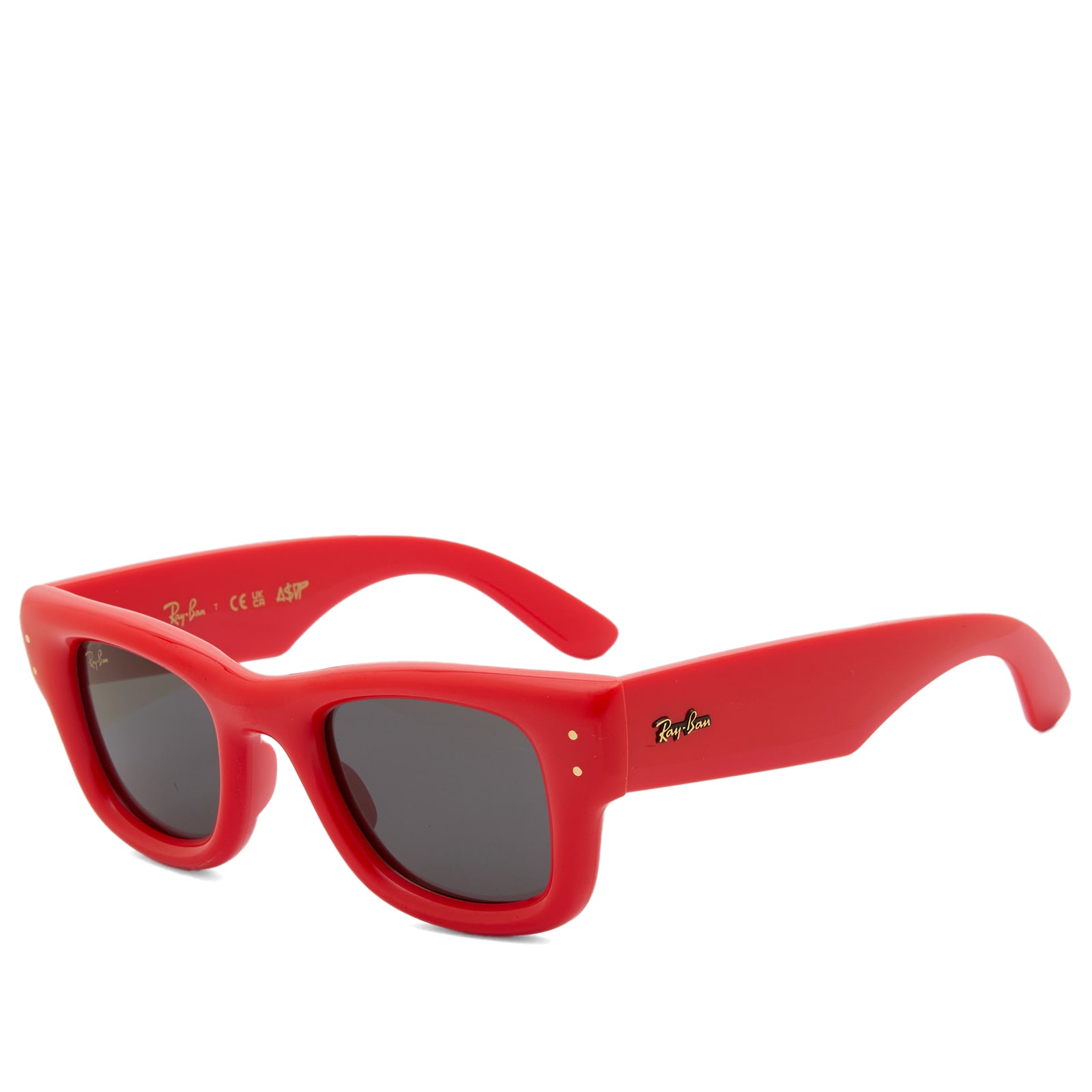 Ray-Ban Unisex Red/Dark Grey X A$Ap Rocky Wayfarer Puffer Sunglasses