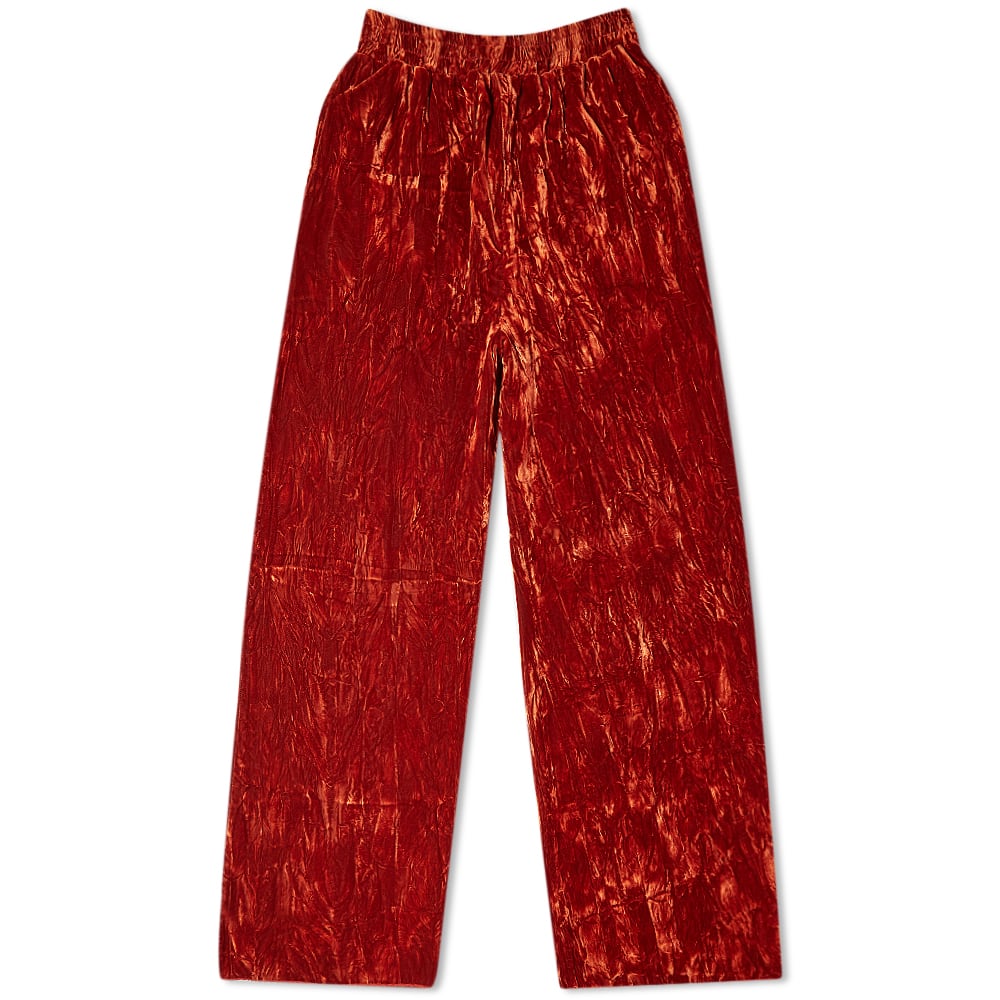 rust wide leg trousers