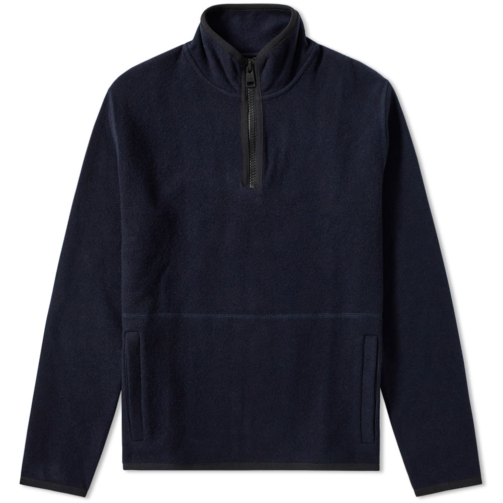 AMI Half Zip Sweat Navy | END. (US)