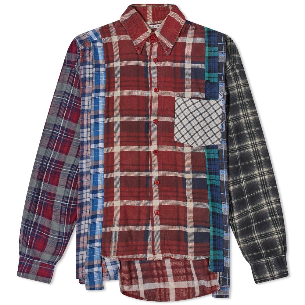 Needles Flannel 7 Cut Wide Shirt 