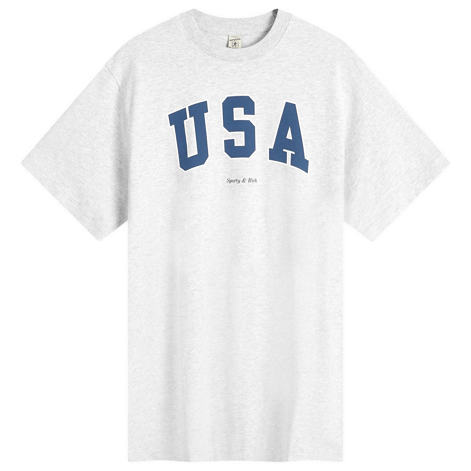 Sporty&Rich｜ (League T-Shirt - Heather Gray/Navy (TO043 Sporty & Rich x '47 & The New York Yankees League T-Shirt