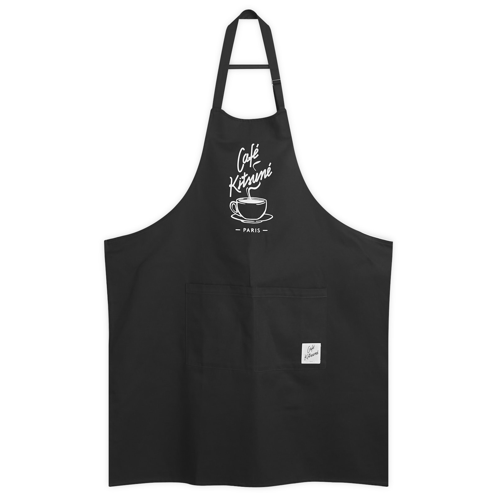 Maison Kitsune★[正規品] Unisex Apron Cafe Kitsune - Black Maison Kitsuné Black 'café Kitsuné' Apron In Black Bk | ModeSens