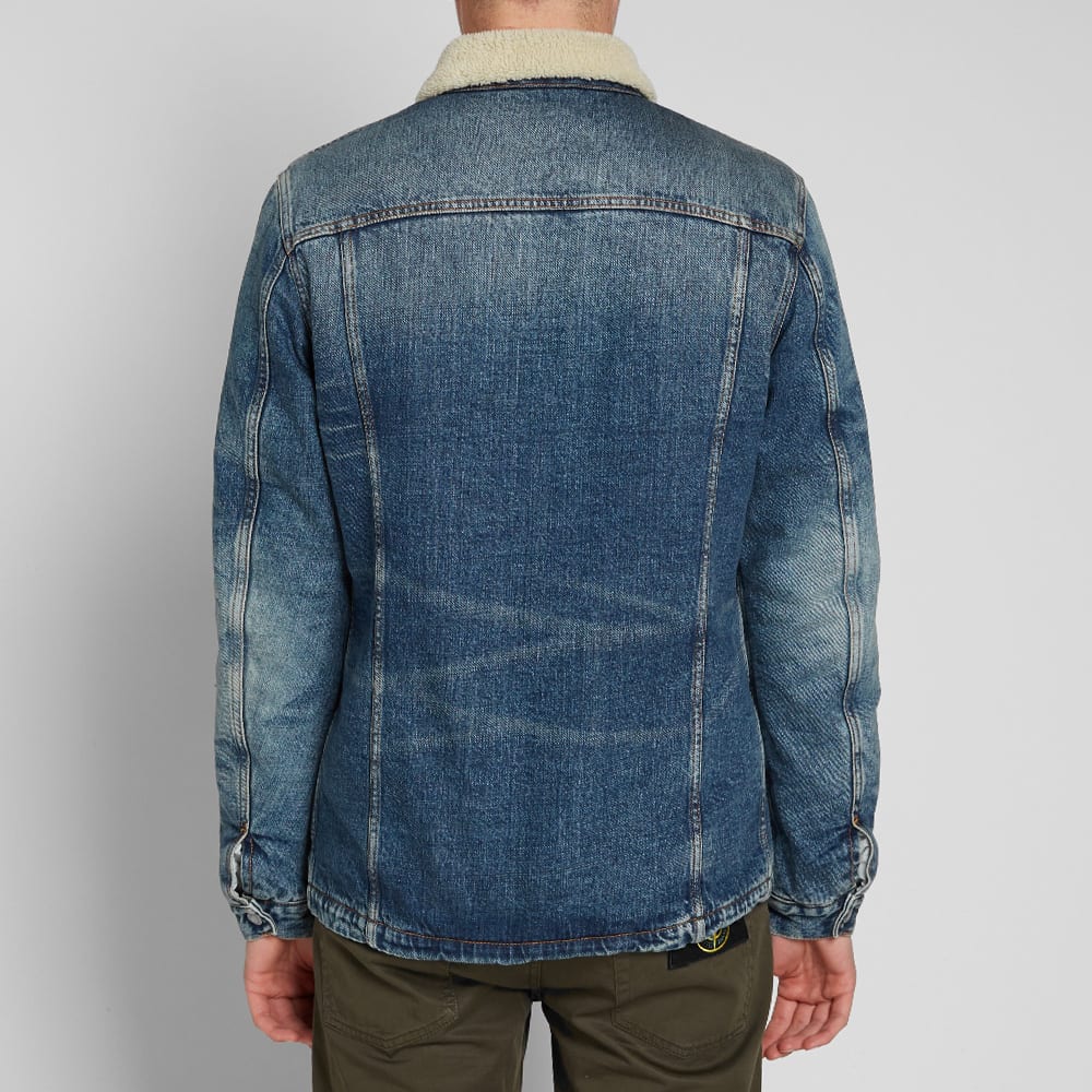 NUDIE JEANS NUDIE LENNY HEAVY USED SHERPA DENIM JACKET