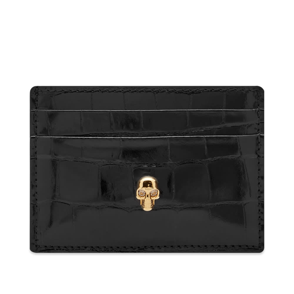 ★alexander mcqueen★ Skull Card Holder Black 6320381JMFG105 Alexander McQueen Card Holder Black | END. (US)
