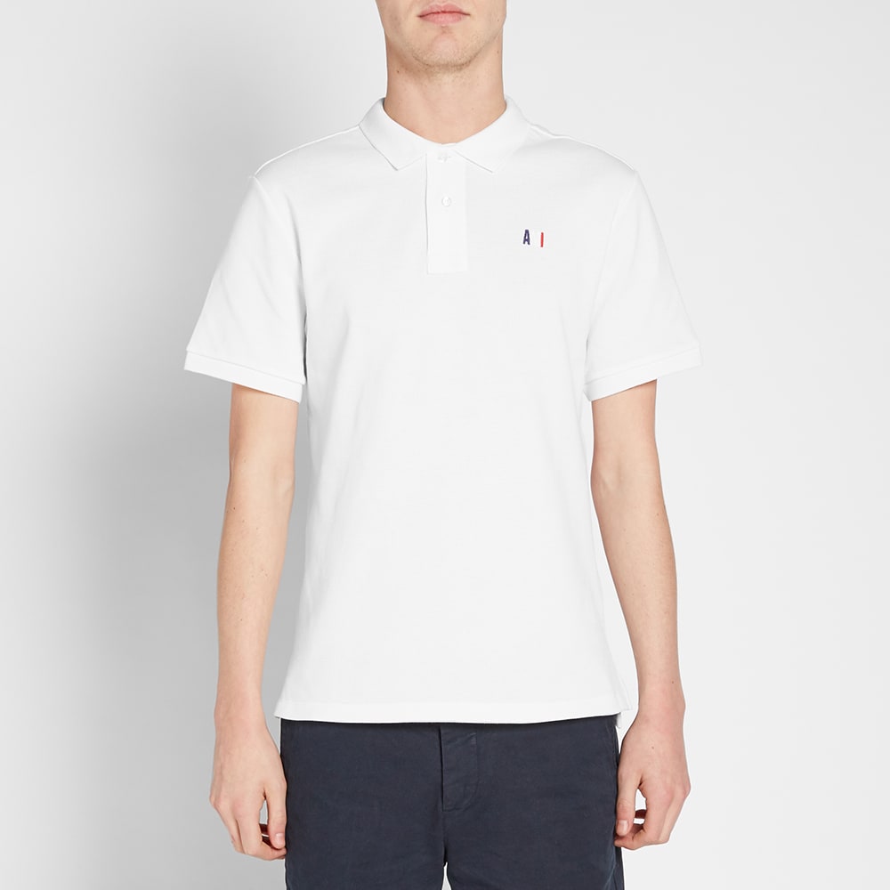 Ami Tricolour Logo Polo White End Us