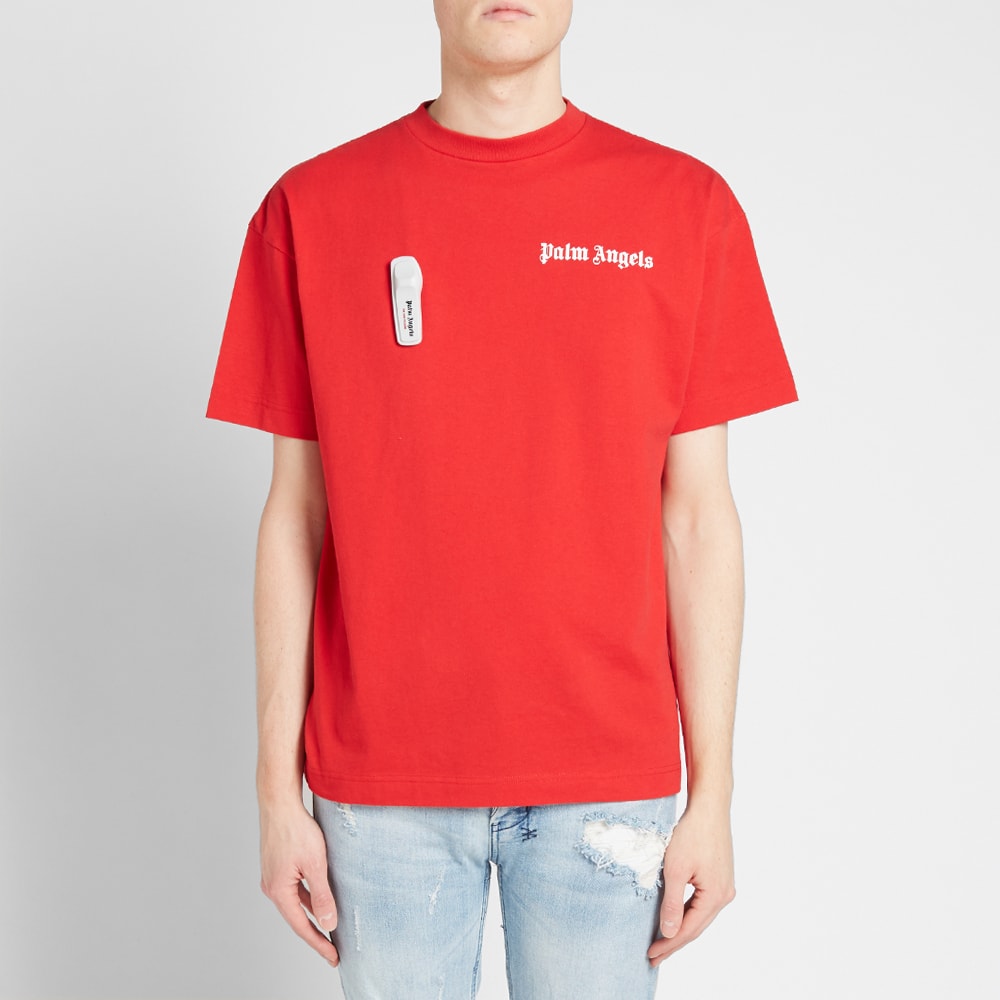 Palm angels red tee clearance