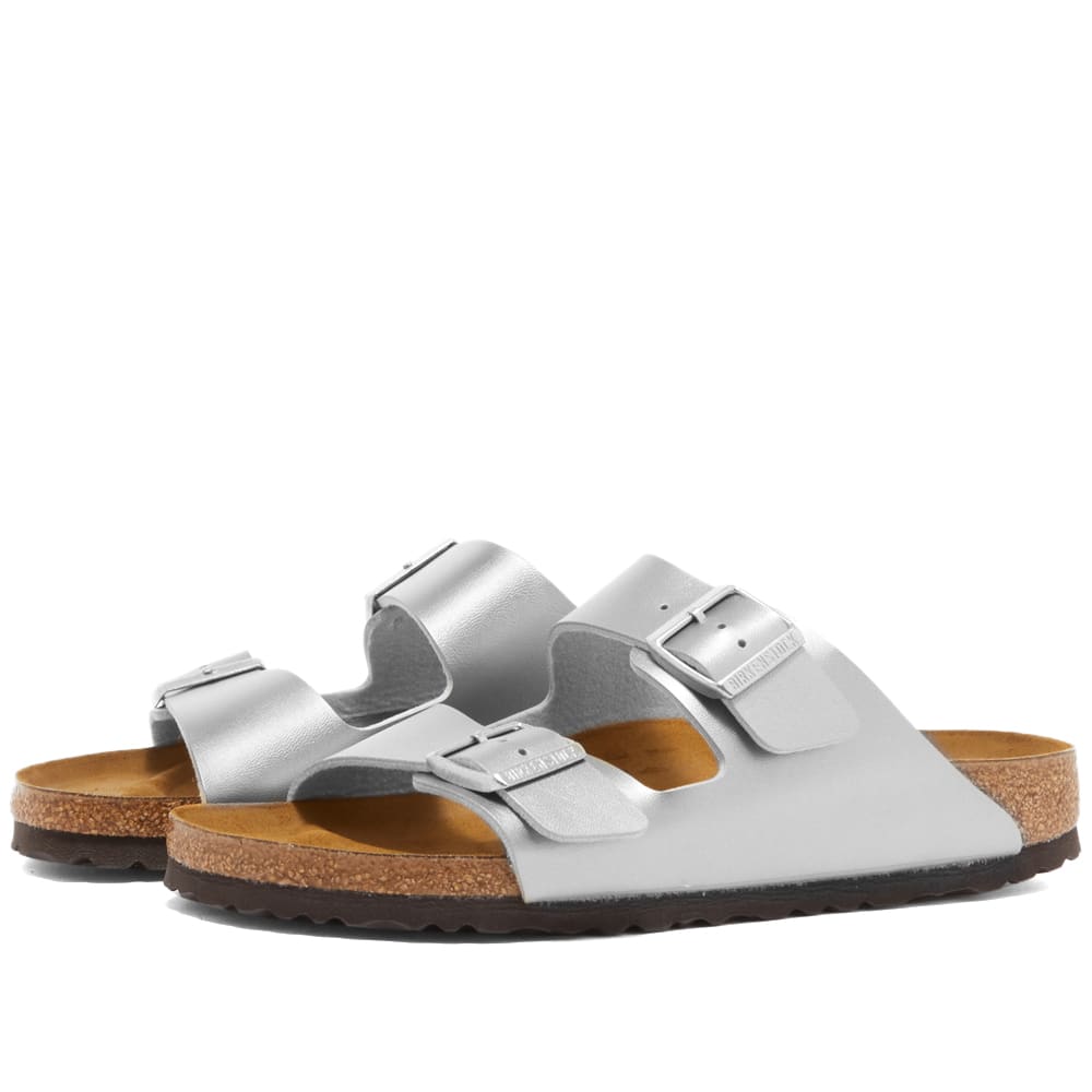 birkenstock arizona metallic blue