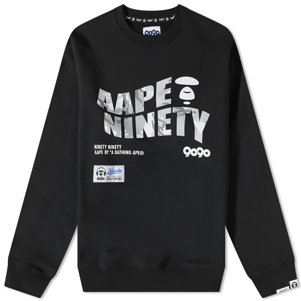 Aape✖️9090 スウェット L size ブラック AAPE x 9090 Logo Crew Sweat Black | END. (JP)