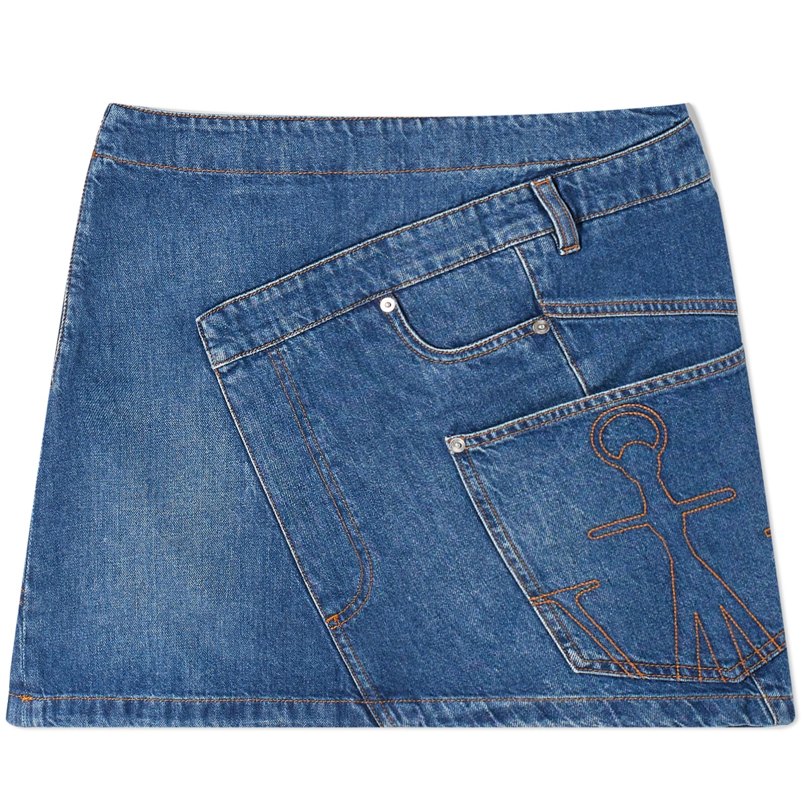 JW Anderson Twisted Denim Mini Skirt Blue | END. (US)