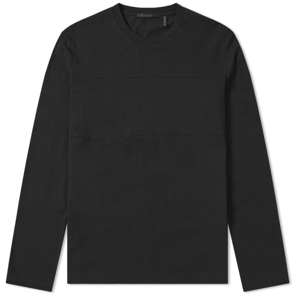 Helmut Lang Long Sleeve Band Seam Back Logo Tee Black | END. (US)