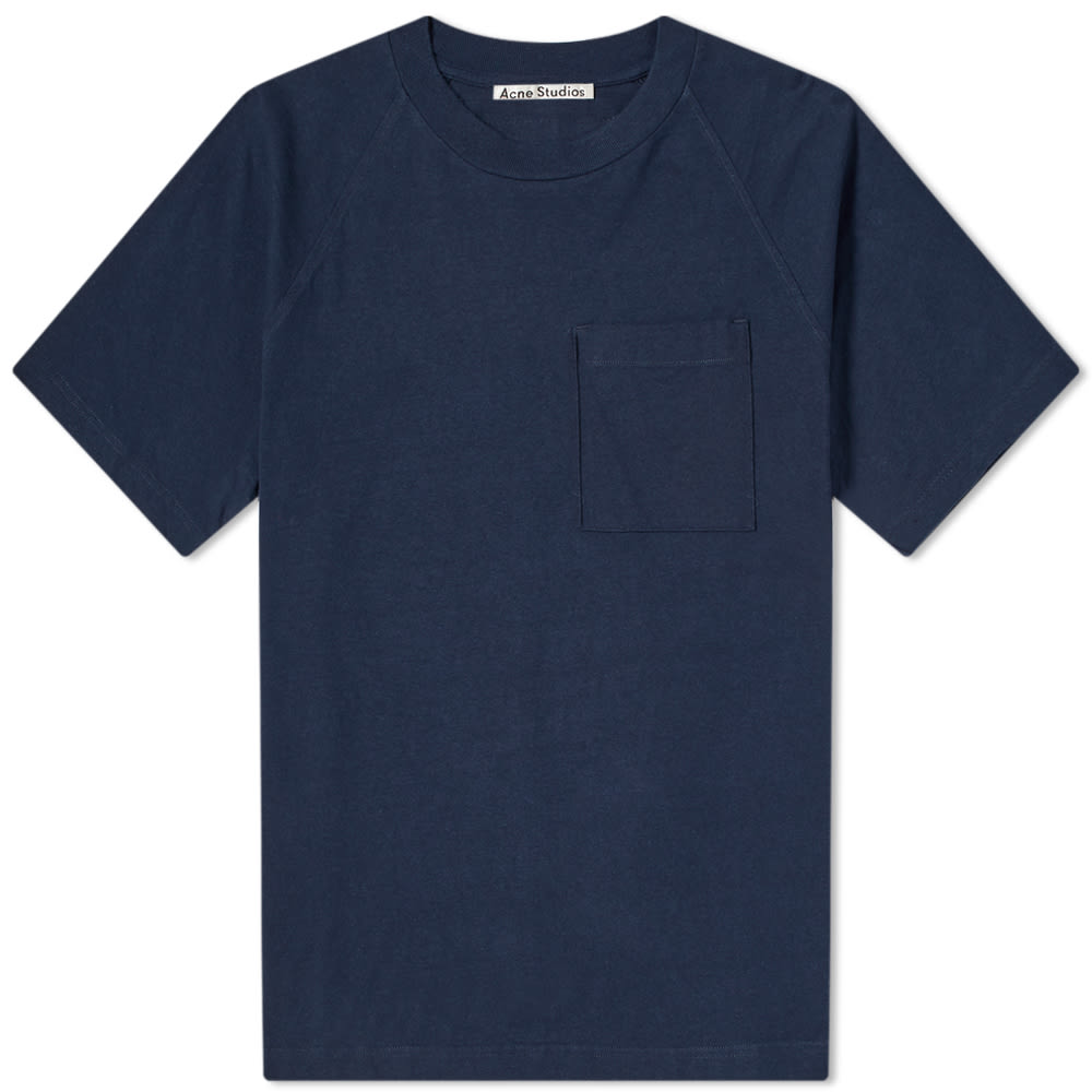 Acne Studios Emeril Reverse Label Tee Navy Blue | END. Acne Studios Emeril Reverse Label Tee Navy Blue | END.