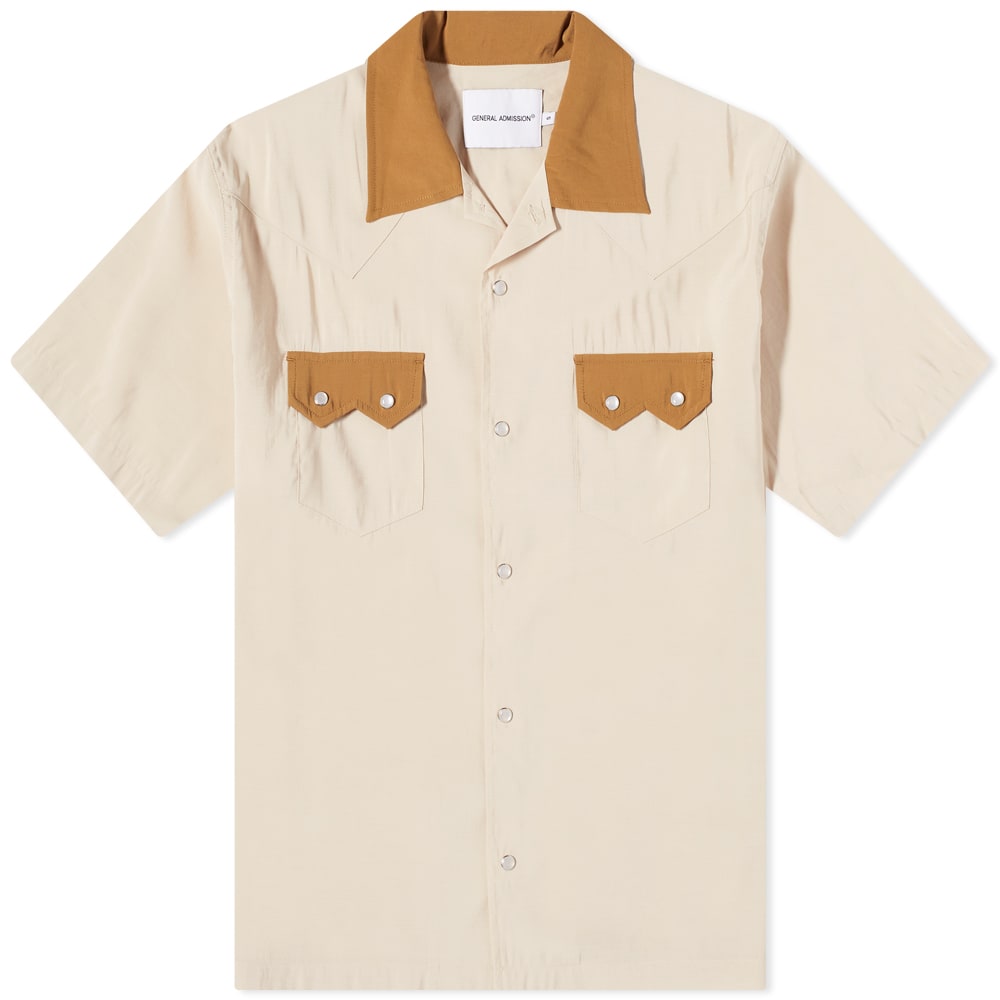 Short Sleeve Western Shirt Khaki 