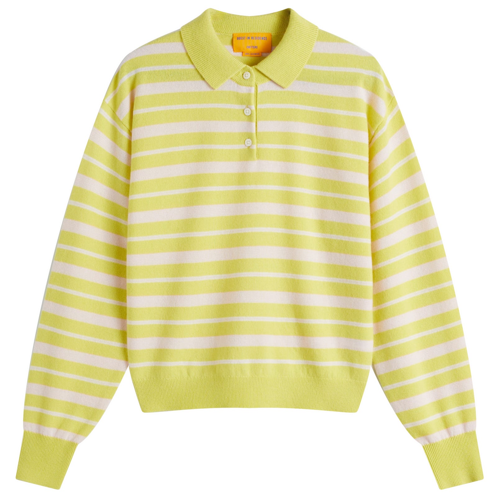 Tシャツ・カットソー Guest In Residence 'Collegiate Stripe' Polo Shirt Collegiate Stripe Polo - Midnight Combo – Guest In Residence