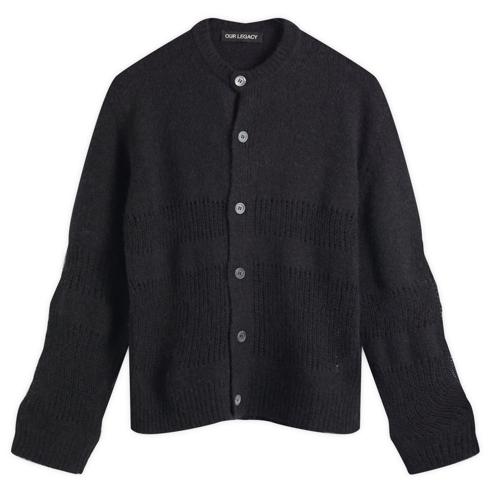 Our Legacy Men's Licorice Misty Alpaca Alpaca Opa Cardigan 50 (L)