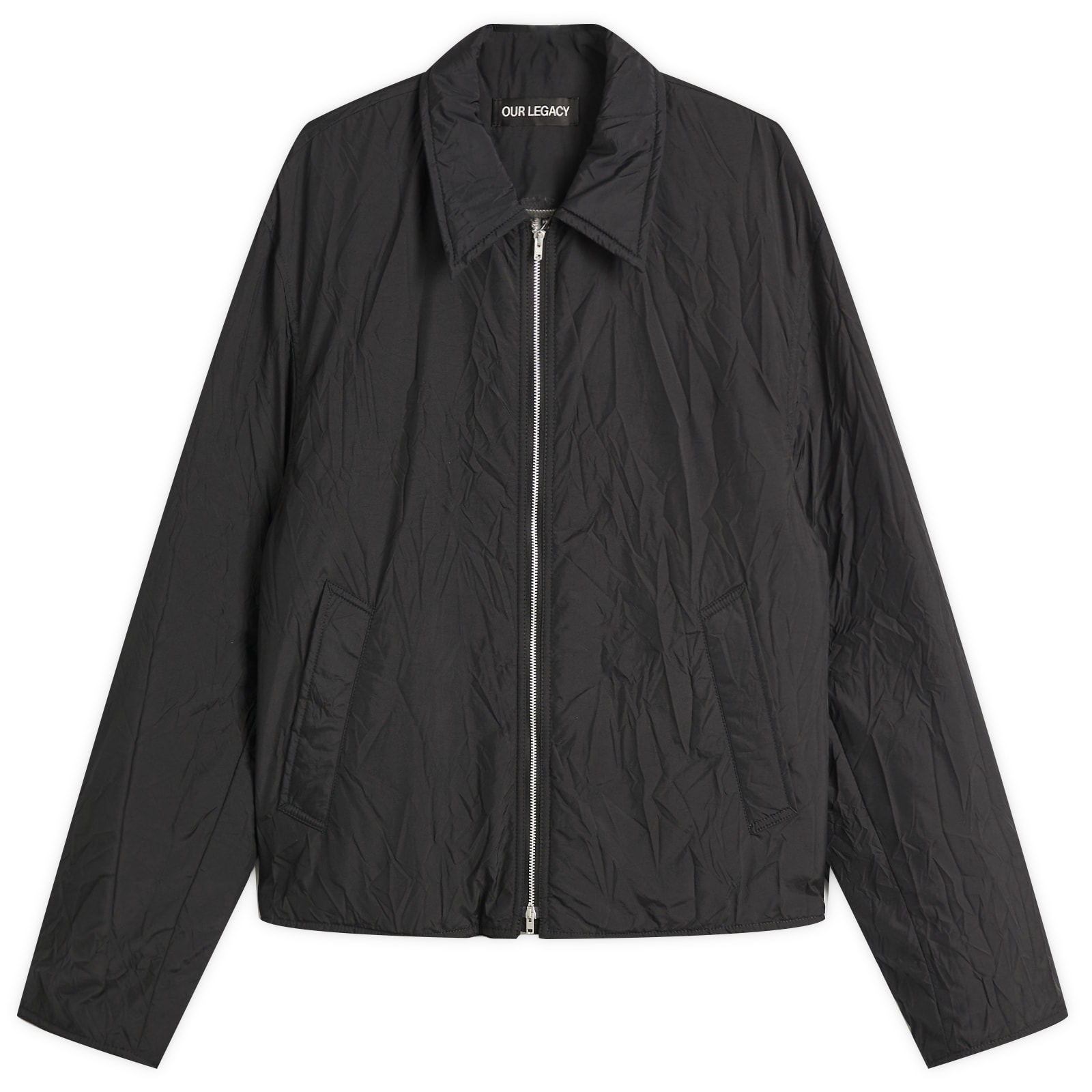 Our Legacy Slight Crinkle Jacket Shining Black Crinkle