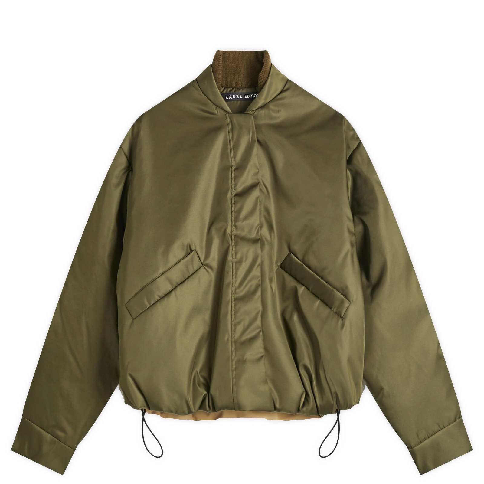 Kassl Editions Women's Khaki/Trench Beige Short Bomber Jacket