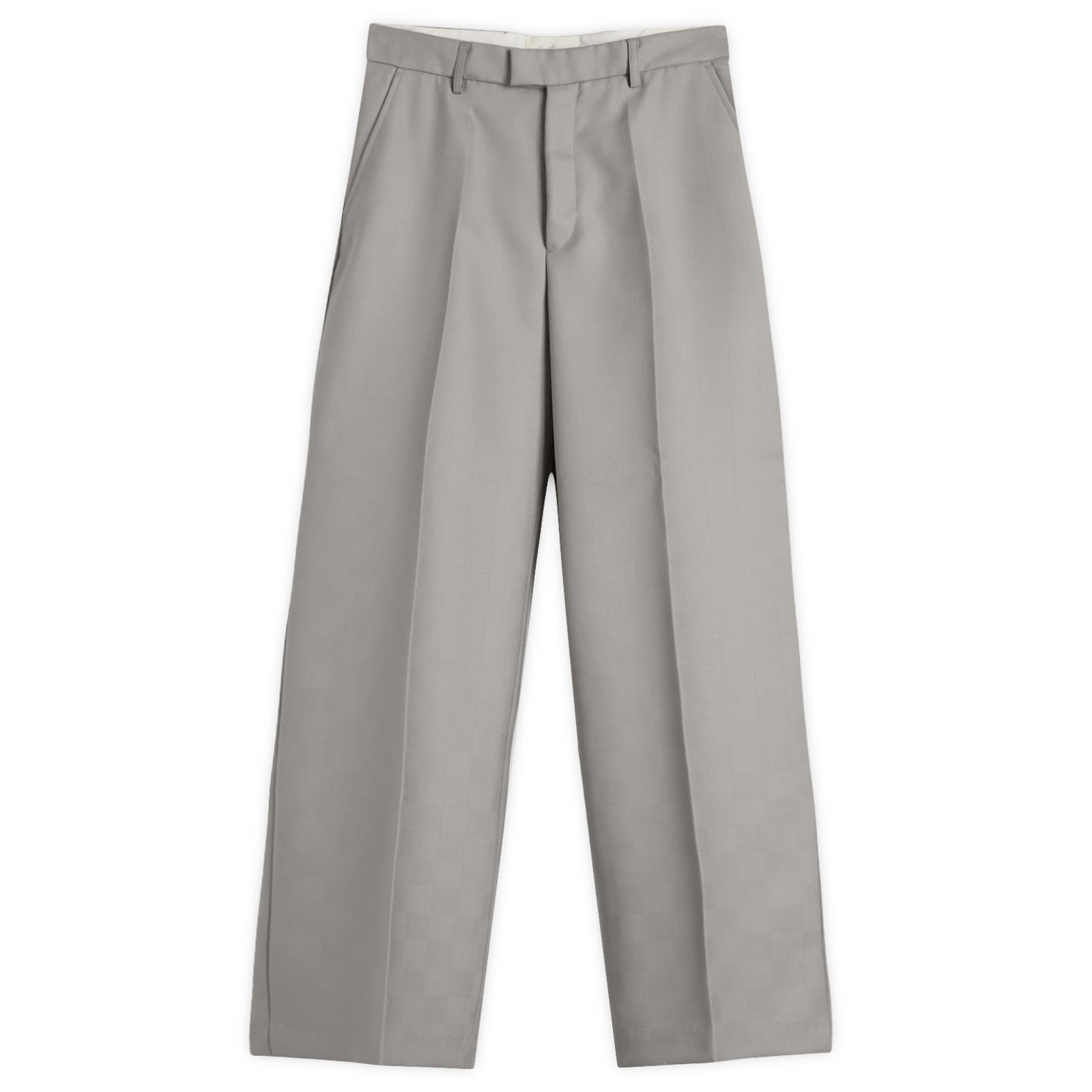 Second/Layer Men’s Baggy Hidden Check Tailored Trousers Grey