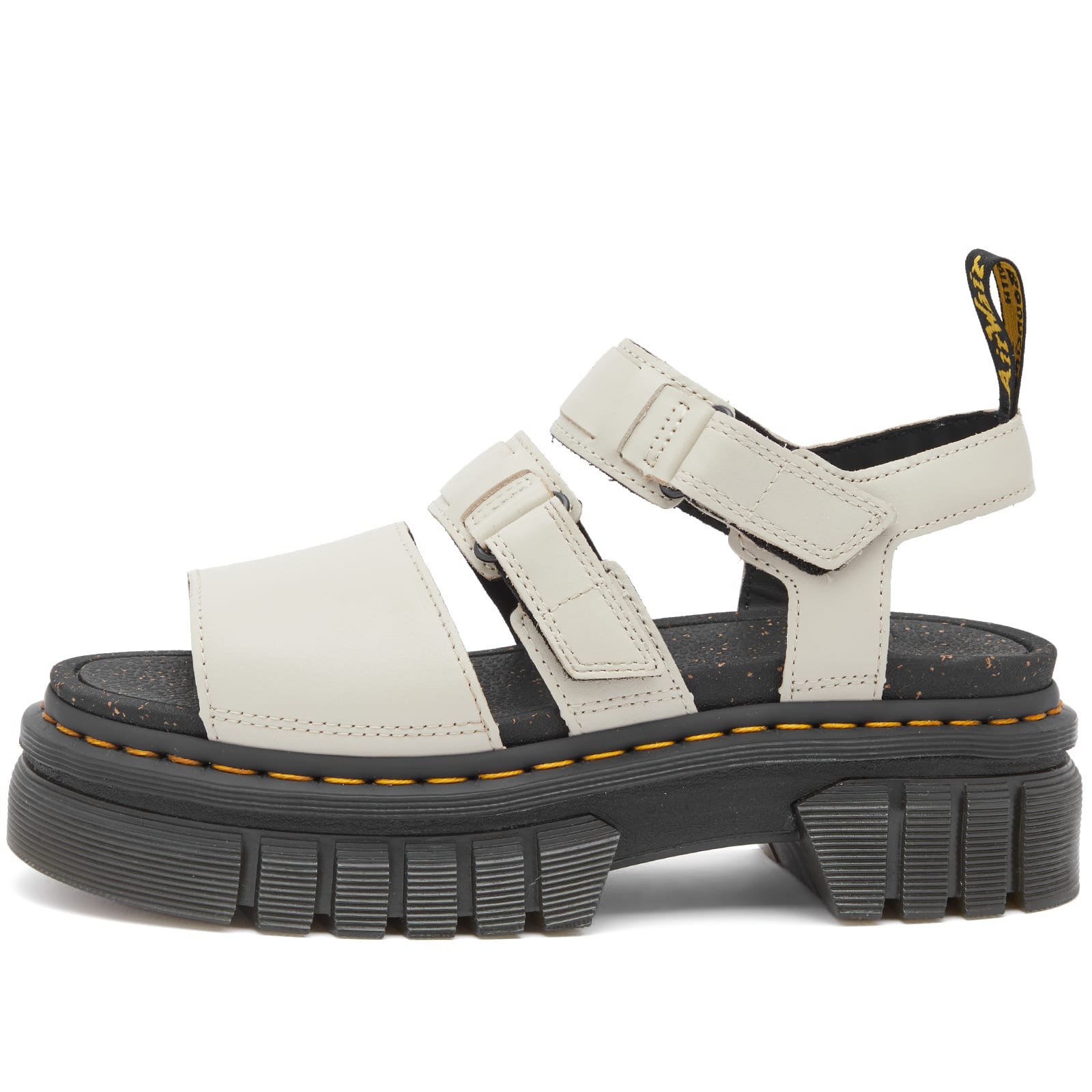 Dr Martens★RICKI 3 STRAP SANDAL★厚底★COBBLESTONE GREY Dr. Martens Ricki 3-Strap Sandal Cobblestone Grey Nappa Lux