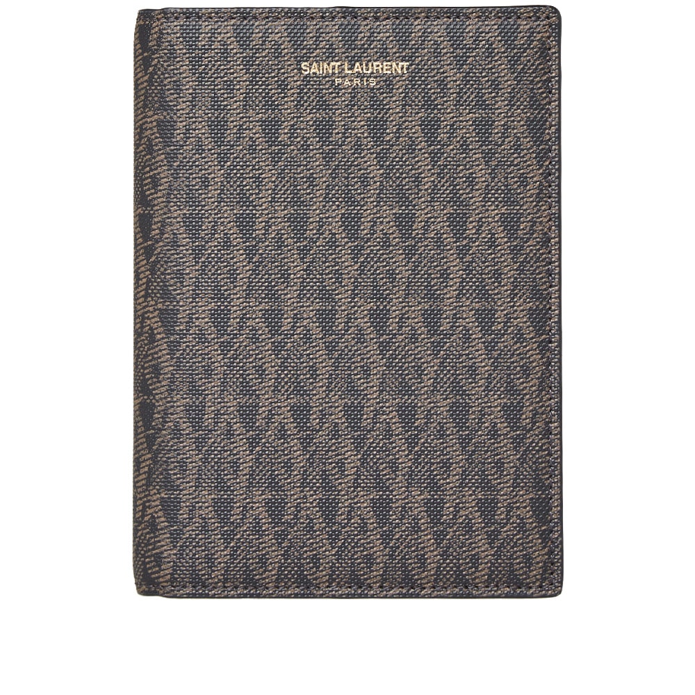 Saint Laurent Monogram Passport Holder Black END. (US)