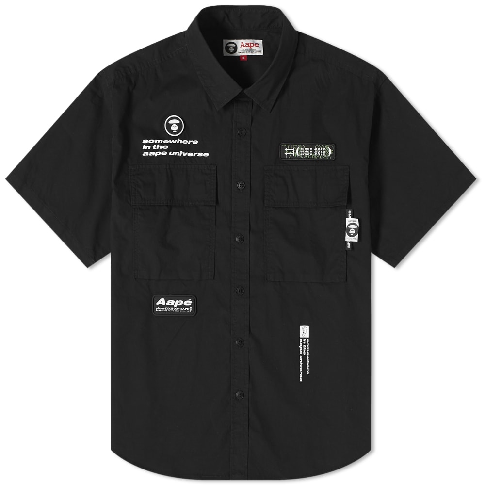 AAPE Short Sleeve Military Shirt Black END. (GB)