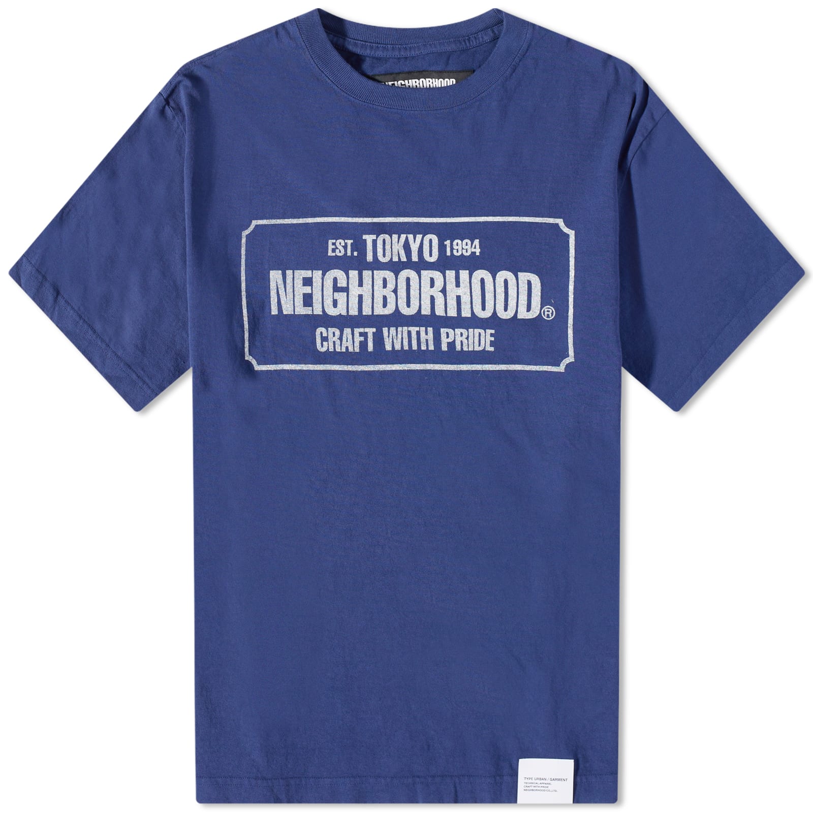 Neighborhood Sulfur Dye Logo T-Shirt Navy | END. (US)