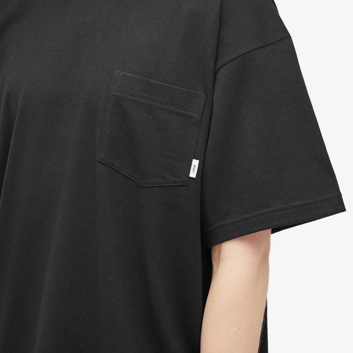 WTAPS Men's 24 Back Print Pocket T-Shirt Black | 241ATDT-CSM24-BLK