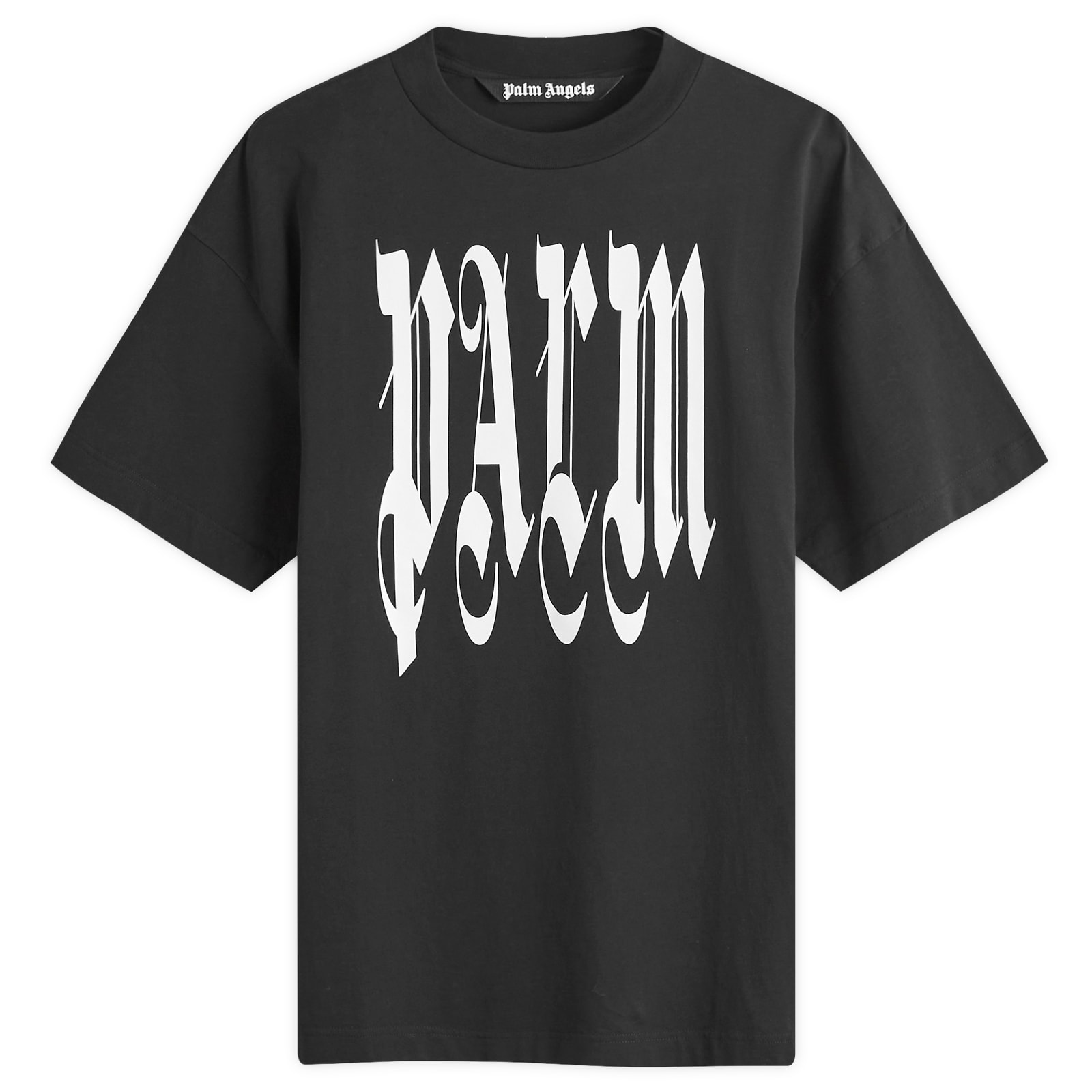 【関税無・国内発】 Palm Angels / Gothic Logo T-Shirt Palm Angels Men's Gothic Palm T-Shirt in Black Palm Angels
