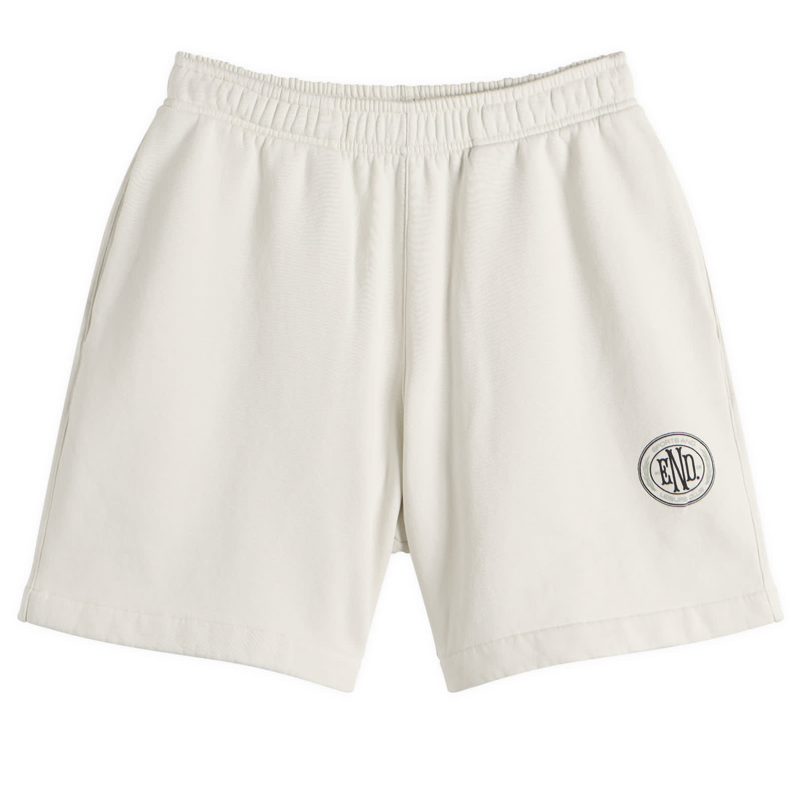 END. Men’s Drawstring Sweat Short Smoke White