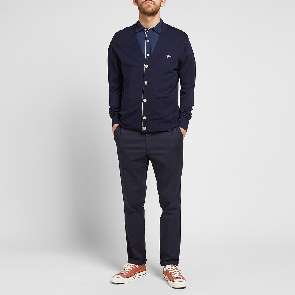 maison kitsune wool cardigan
