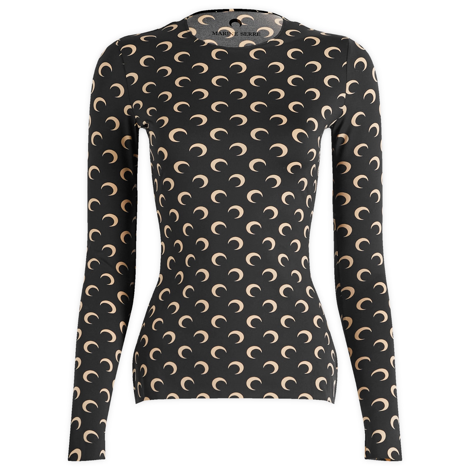 Marine Serre Moon Printed Second Skin Crewneck Top Tan | END