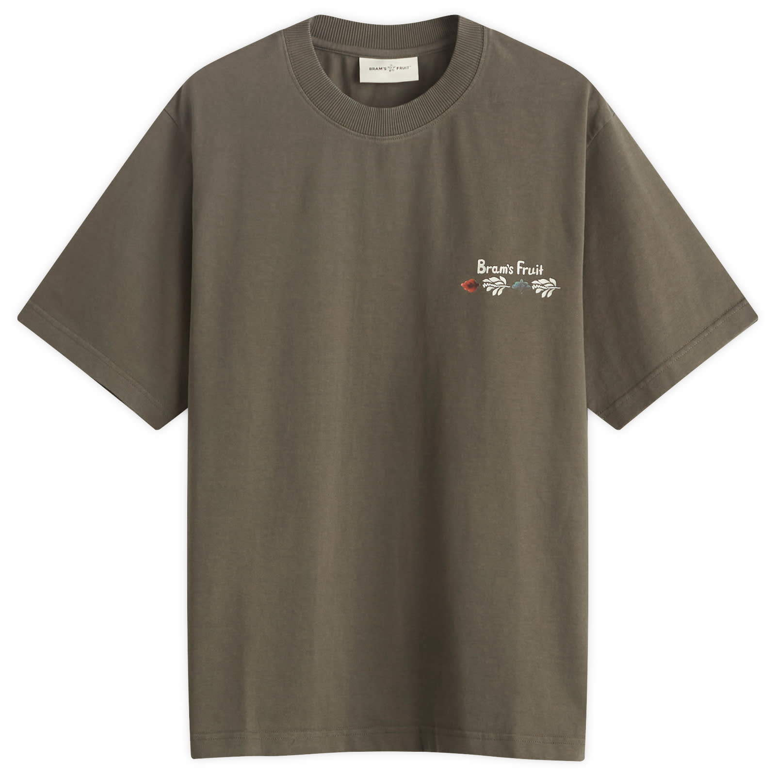 Bram’s Fruit Men’s Flora T-Shirt Solid Charcoal Black